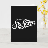 Grappige 67 Six Seven Meme T-shirt Voor Humor Lief Kaart (Gele Bloem)