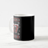 Grappige 67 Six Seven Squad Meme Kerstmis Lelijke Koffiemok (Voorkant links)
