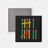 Grappige 67 Tally Marks Wiskunde Voor Docenten Stu Magneet (Voorkant / Achterkant)