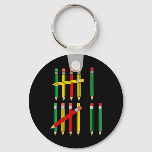 Grappige 67 Tally Marks Wiskunde Voor Docenten Stu Sleutelhanger (Voorkant)