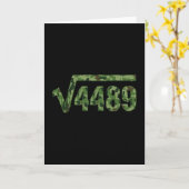 Grappige 67 Trendy Vierkantswortel 4489 Camo T-shi Kaart (Gele Bloem)