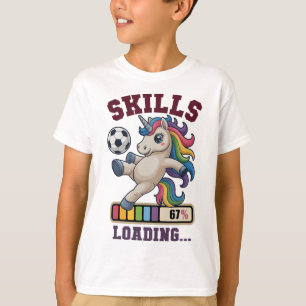 Grappige 67 Vaardigheden Lade Voetbal Eenhoorn Gym T-shirt