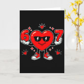 Grappige 67 Valentijnsdag Dabbing Hart Liefde 67 M Kaart (Gele Bloem)