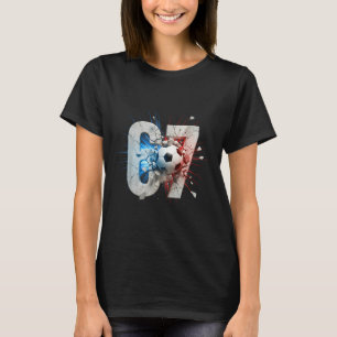 Grappige 67 Voetbal Drip Zes Zeven Meme 6 7 Jongen T-shirt