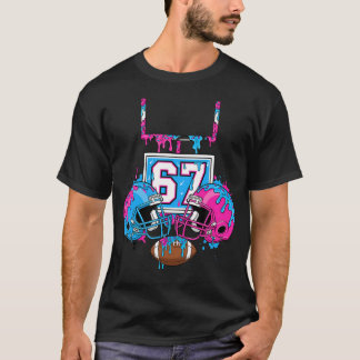 Grappige 67 Voetbal Ijs Drip 67ste T-shirt