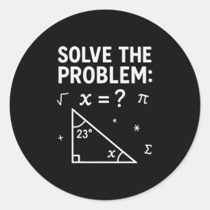 Grappige 67 Wiskunde Meme Los Het Probleem Op Lera Ronde Sticker