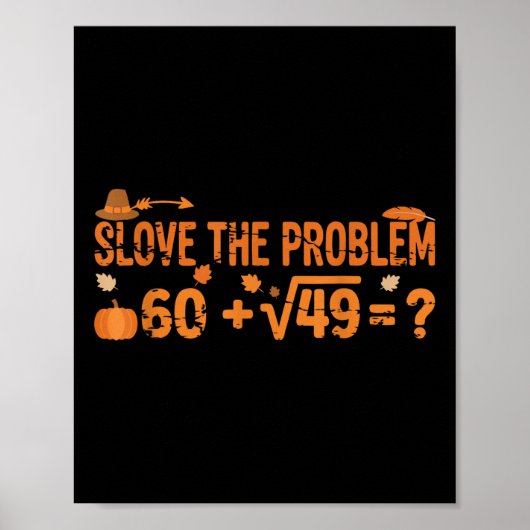 Grappige 67 Wiskunde Meme Thanksgiving Gen Alpha P Poster (Voorkant)
