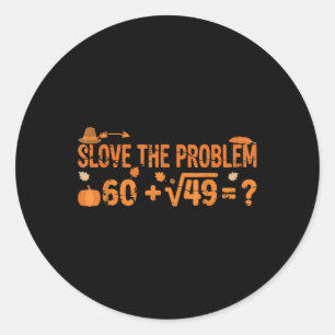 Grappige 67 Wiskunde Meme Thanksgiving Gen Alpha P Ronde Sticker