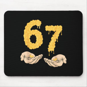 Grappige 67 Zes Zeven Cheesy Mac &amp; Cheese 6 7  Muismat