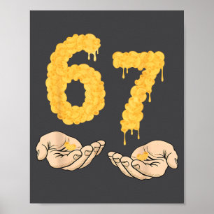 Grappige 67 Zes Zeven Cheesy Mac & Cheese 6 7 Kind Poster