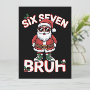 Grappige 67 Zes Zeven Kerst Bruh Sinterklaas Feestdagenkaart