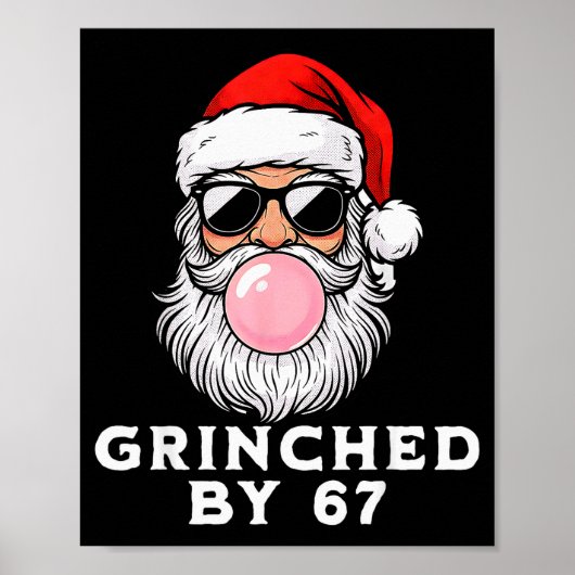Grappige 67 Zes Zeven Kerst Meme Brainrot 67 Bewer Poster (Voorkant)