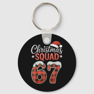 Grappige 67 Zes Zeven Meme Brainrot 67 Kerstmis Sq Sleutelhanger