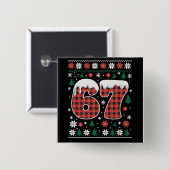 Grappige 67 Zes Zeven Meme Cringe Kerst Rood Gerui Vierkante Button 5,1 Cm (Voorkant /achterkant)