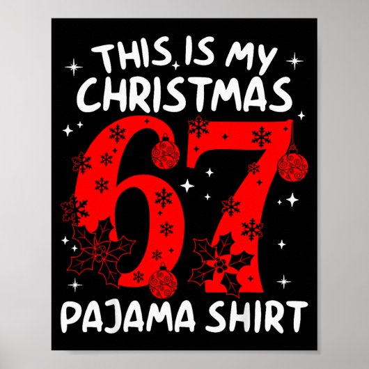 Grappige 67 Zes Zeven Meme Dit Is Mijn Kerstmis Pa Poster (Voorkant)