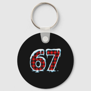 Grappige 67 Zes Zeven Meme Kerst Pyjama Sleutelhanger