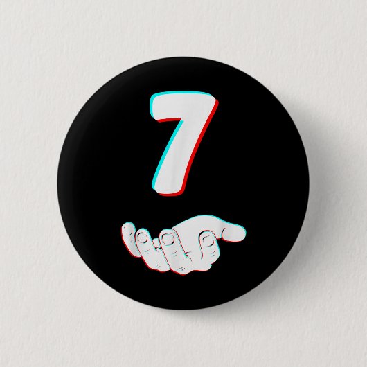 Grappige 67 Zes Zeven Meme Koppel bijpassende Hall Ronde Button 5,7 Cm (Voorkant)