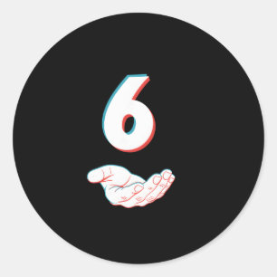Grappige 67 Zes Zeven Meme Koppel bijpassende Hall Ronde Sticker