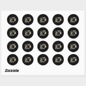 Grappige 67 Zes Zeven Meme Koppel bijpassende Hall Ronde Sticker (Vel)