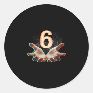 Grappige 67 Zes Zeven Meme Koppel Bijpassende Hall Ronde Sticker