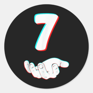 Grappige 67 Zes Zeven Meme Koppel bijpassende Hall Ronde Sticker