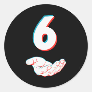 Grappige 67 Zes Zeven Meme Koppel Bijpassende Hall Ronde Sticker