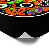 Grappige 67 Zes Zeven Meme Koppel Halloween Poster (Hoek)