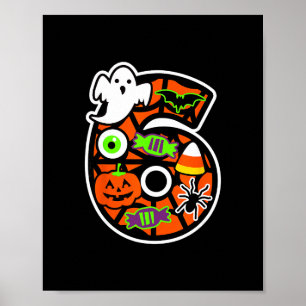 Grappige 67 Zes Zeven Meme Koppel Halloween Poster
