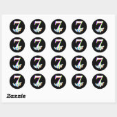 Grappige 67 Zes Zeven Meme Koppel Halloween Ronde Sticker (Vel)