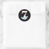 Grappige 67 Zes Zeven Meme Koppel Halloween Ronde Sticker (Tas)
