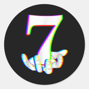 Grappige 67 Zes Zeven Meme Koppel Halloween  Ronde Sticker
