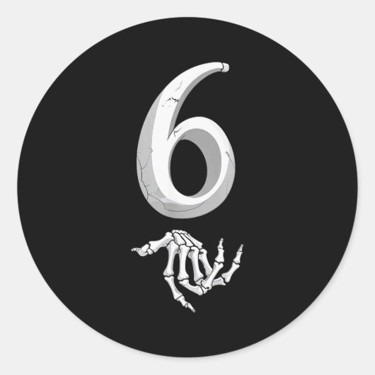 Grappige 67 Zes Zeven Meme Koppel Halloween Ronde Sticker (Voorkant)
