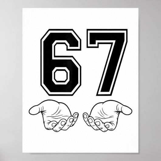 Grappige 67 Zes Zeven Meme Koppel Matching Hallowe Poster (Voorkant)