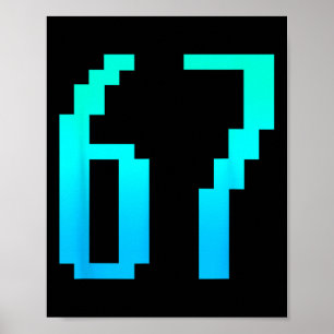 Grappige 67 Zes Zeven Meme Koppel Matching Retro A Poster