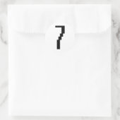 Grappige 67 Zes Zeven Meme Koppel Matching Retro A Ronde Sticker (Tas)
