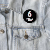 Grappige 67 Zes Zeven Meme Koppel Matching Ronde Button 5,7 Cm (In situ)
