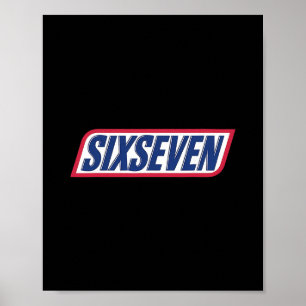 Grappige 67 Zes Zeven Meme T-shirt Voor Humor Lief Poster