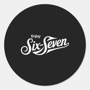 Grappige 67 Zes Zeven Meme T-shirt Voor Humor Lief Ronde Sticker