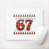 Grappige 67 Zes Zeven Squad Meme Kerstmis Lelijke  Muismat (Met muis)