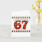 Grappige 67 Zes Zeven Squad Meme Kerstmis Verschri Kaart (Gele Bloem)