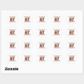 Grappige 67 Zes Zeven Squad Meme Kerstmis Verschri Ronde Sticker (Vel)