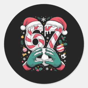 Grappige 67 Zes Zeven Voetbal Doelman Grappige Mem Ronde Sticker