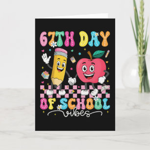 Grappige 67e schooldag sfeer leraar leerling kaart