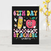 Grappige 67e schooldag sfeer leraar leerling kaart (Gele Bloem)