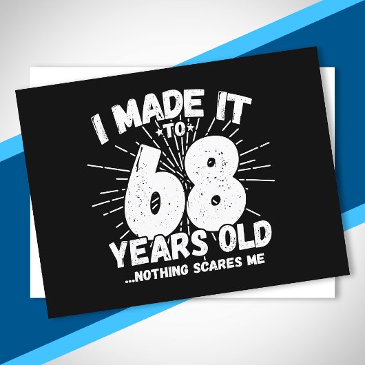Grappige 68e verjaardag citaat Sarcasme 68 jaar ou Briefkaart