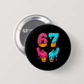 Grappige 6 7 67 Six Seven Meme Ronde Button 5,7 Cm (Voorkant /achterkant)
