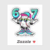 Grappige 6 7 Baseball Drip Meme Vinyl Sticker (Vel)