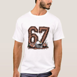 Grappige 6-7 Drip American Football 67 Zes Zeven M T-shirt