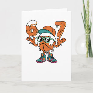 Grappige 6 7 Druppelige Zes Zeven 67 Basketbal Str Kaart