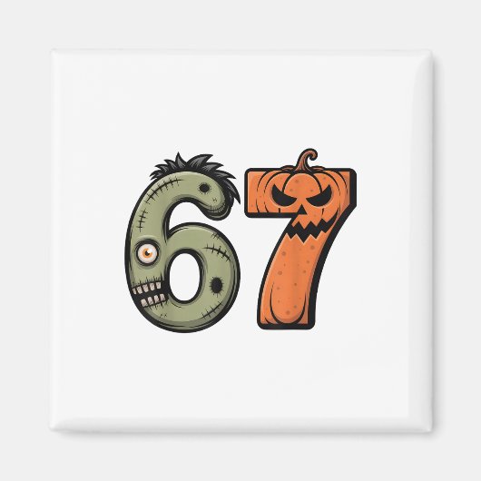 Grappige 6 7 Halloween Kostuum Meme 67 Halloween _ Magneet (Voorkant)